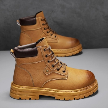 Vyrų aukštų Martinsų batų, PU viršus, apvali nosis, guma putų padas, vidinė medžiaga audinys