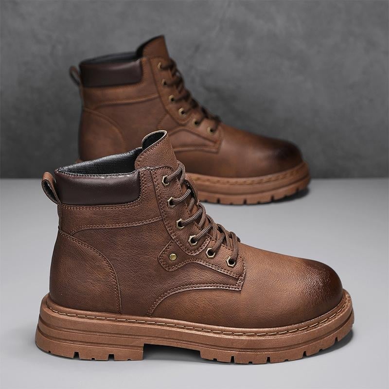 Vyrų aukštų Martinsų batų, PU viršus, apvali nosis, guma putų padas, vidinė medžiaga audinys