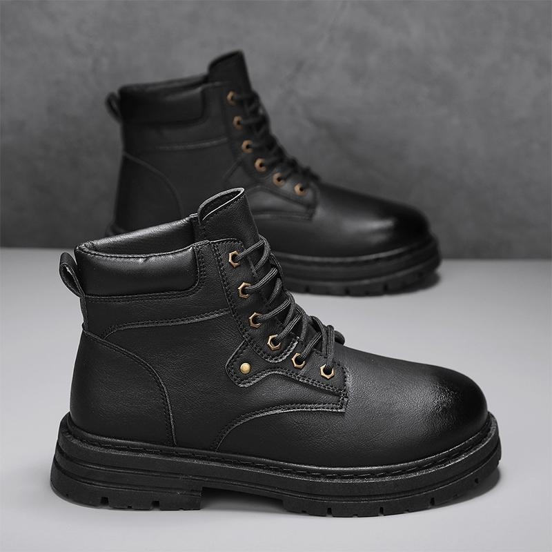 Vyrų aukštų Martinsų batų, PU viršus, apvali nosis, guma putų padas, vidinė medžiaga audinys