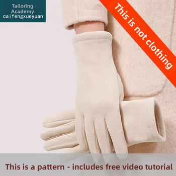 AS448 Női kesztyű minta – Kraft papír alapú minta kerékpáros téli kesztyűkhöz