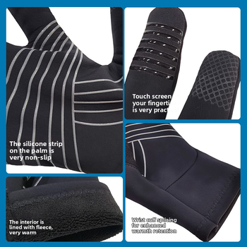 Nailoninės dviračių pirštinės, SKDK, universalios suaugusiems, su atskirtais pirštais, vidutinio storio