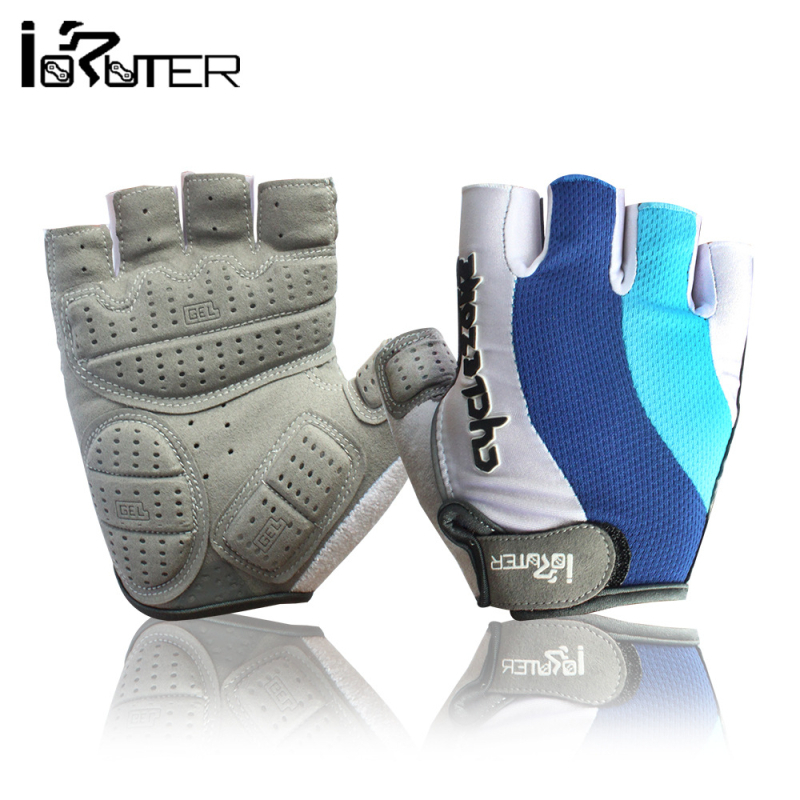 Dviračių pirštinės su pusiau pirštais - neslystančios, kvėpuojančios, poliesteris, unisex, suaugusieji