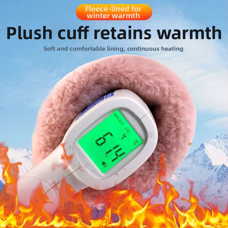 Pomelo mănuși încălzite cu USB, nubuk pentru adulți, unisex, pentru ciclism în aer liber iarna