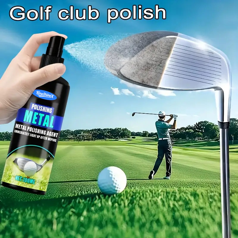 Golfo klubo valymo purškiklis geležinių ir puterio rankenoms paviršiams, nešvarumų šalinimas, poliravimas (50ml/100ml, 60g/120g, Importas, Prekės ženklas kineshinex)