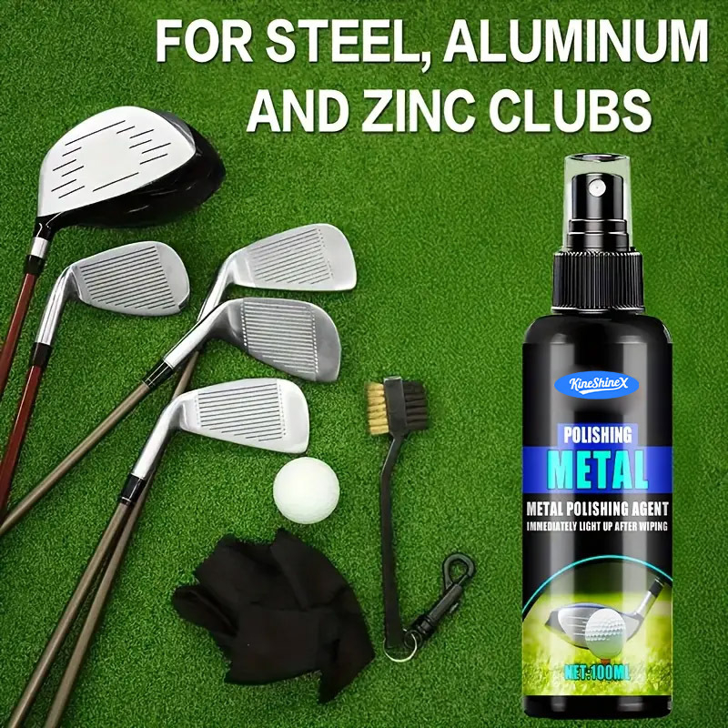 Golfo klubo valymo purškiklis geležinių ir puterio rankenoms paviršiams, nešvarumų šalinimas, poliravimas (50ml/100ml, 60g/120g, Importas, Prekės ženklas kineshinex)