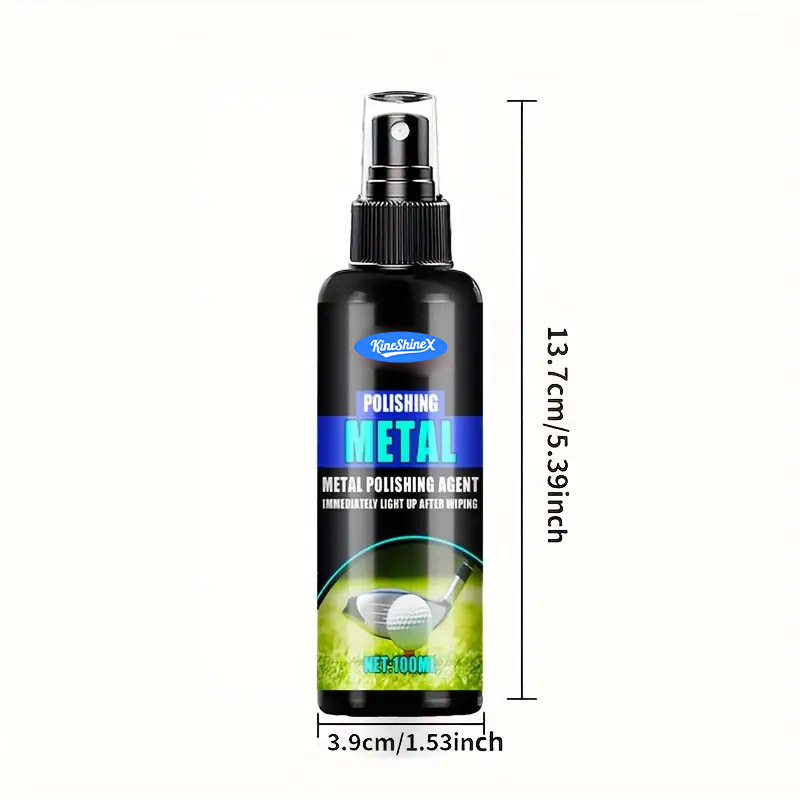 Golfo klubo valymo purškiklis geležinių ir puterio rankenoms paviršiams, nešvarumų šalinimas, poliravimas (50ml/100ml, 60g/120g, Importas, Prekės ženklas kineshinex)