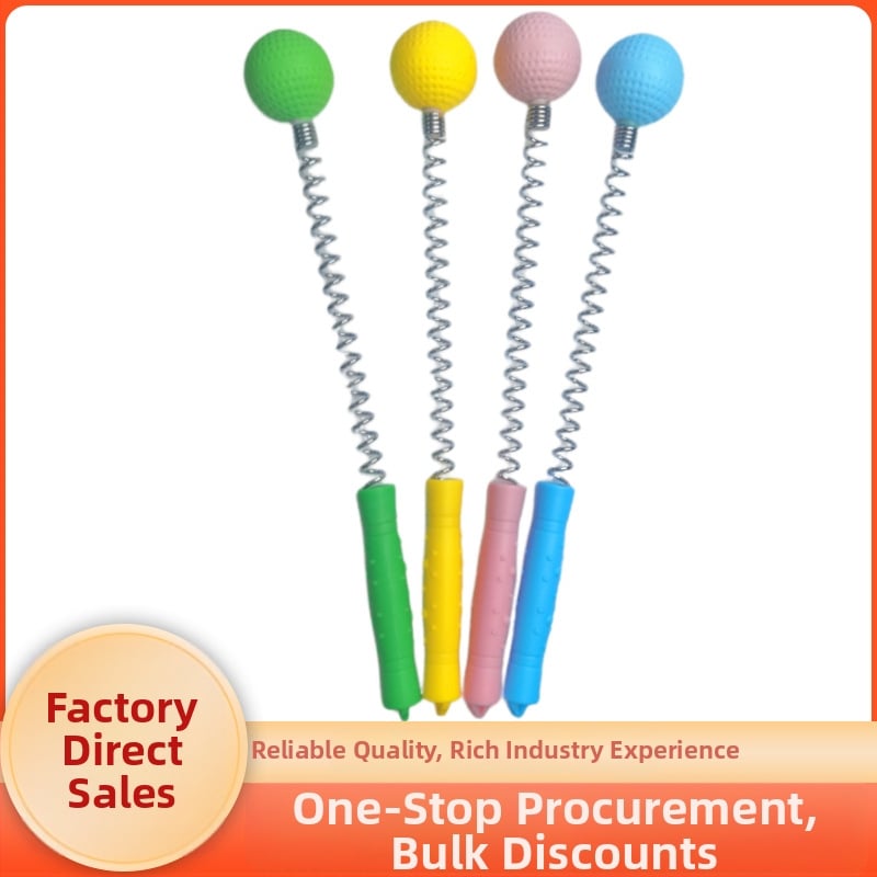 Nešiojamas plastikinis masažo kaltelis su silikono spyruoklės galvute, skirtas nugaros bakstelėjimui ir meridianų masažui (87 g)