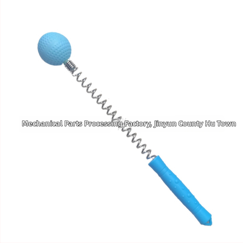 Portatīvs plastmasas masāžas instruments ar silikona atsperes galvu, muguras triecienam un meridiānu masāžai (87 g)