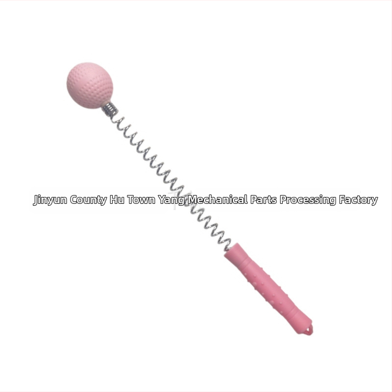 Portatīvs plastmasas masāžas instruments ar silikona atsperes galvu, muguras triecienam un meridiānu masāžai (87 g)