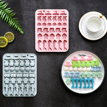 Golflabda témájú szilikon sütőforma, 32 rekesz, torták és édességek készítéséhez