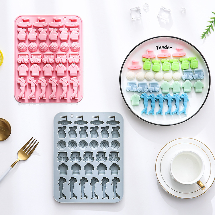 Golflabda témájú szilikon sütőforma, 32 rekesz, torták és édességek készítéséhez