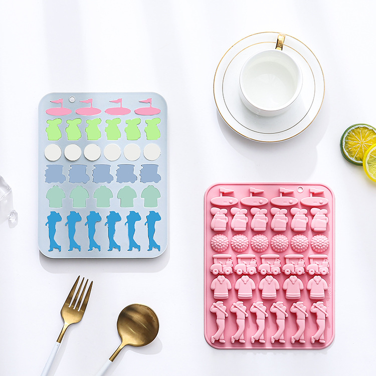 Golflabda témájú szilikon sütőforma, 32 rekesz, torták és édességek készítéséhez