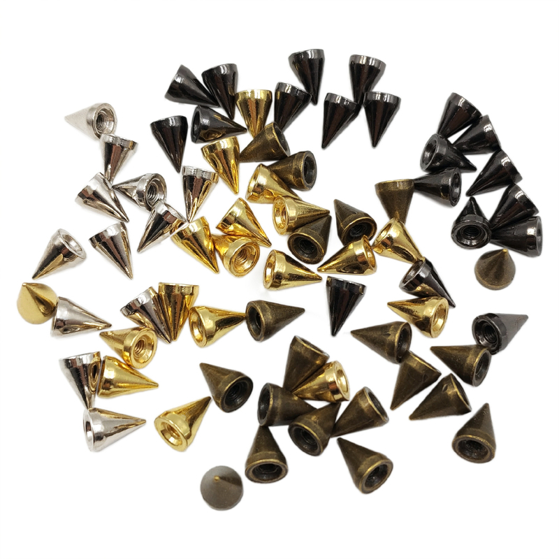 Σετ δερμάτινων καρφιών 100 τεμαχίων, μυτερή κεφαλή, μεταλλικά διακοσμητικά εξαρτήματα για ρούχα — Huafei