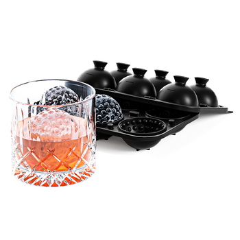 Szilikon golflabda alakú jégforma, kerek, 480 ml kapacitás, alkalmas bárokhoz és whiskeyhez, gyors fagyás, könnyű kioldás, élelmiszer-minőségű szilikon