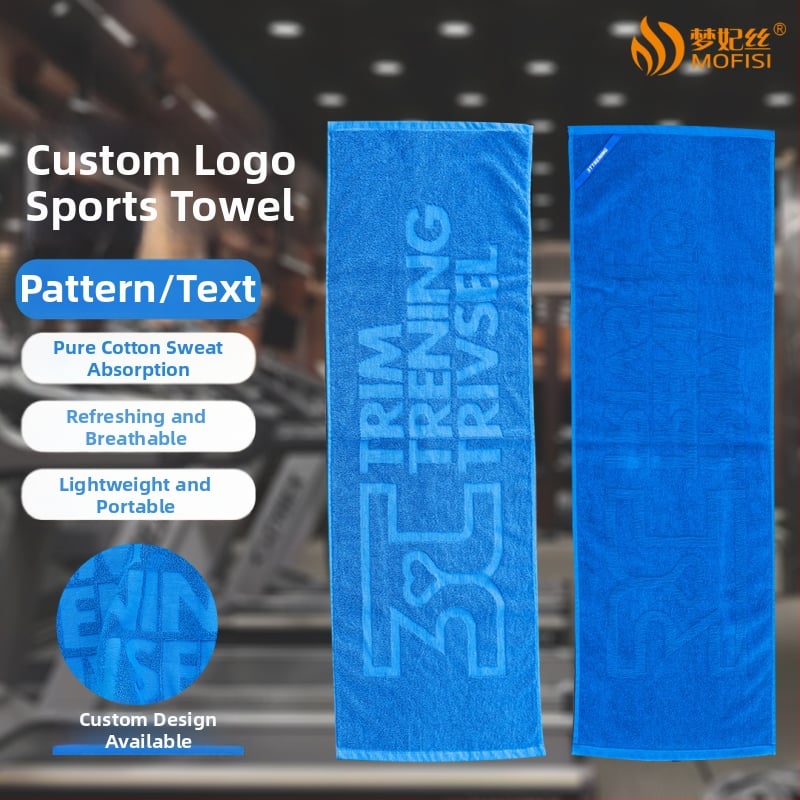 Medvilninis jacquard sportinis rankšluostis, 150 g, sugeria prakaitą, tinka fitnesui, jogai, bėgiojimui