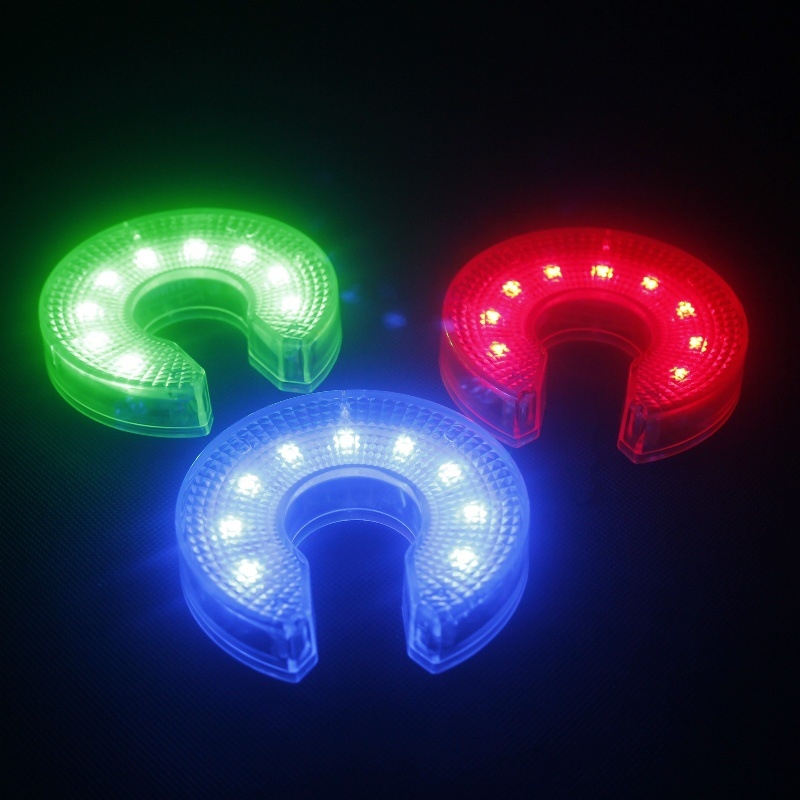 LED svjetlo za golfsku rupu – komplet lampi: lampica za jamu, svjetlo za zastavu i svjetlo podsjetnik na cilj; ABS, ispis logotipa, prilagodljivost