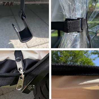 Navlaka za golf kolu od PVC-a i Oxford tkanine, prozirni kišni pokrov