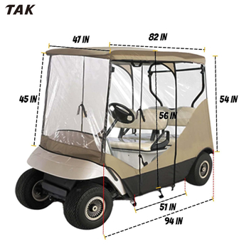 Navlaka za golf kolu od PVC-a i Oxford tkanine, prozirni kišni pokrov