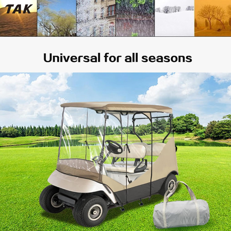 Navlaka za golf kolu od PVC-a i Oxford tkanine, prozirni kišni pokrov