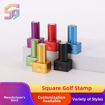 Ștampilă de golf, carcasă metalică pătrată, uscare rapidă, suprafață de imprimare 14×20