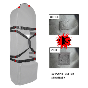 KAIERSN nylon golf utazótáska, vízálló, logónyomtatás, golflabdákhoz és klubokhoz illeszkedik