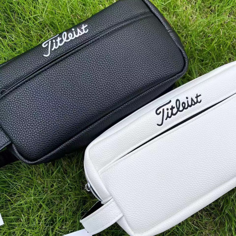 Titleist bőr golf clutch táska, kettős rétegű kialakítás, vízálló, logó nyomtatás, testreszabás elérhető