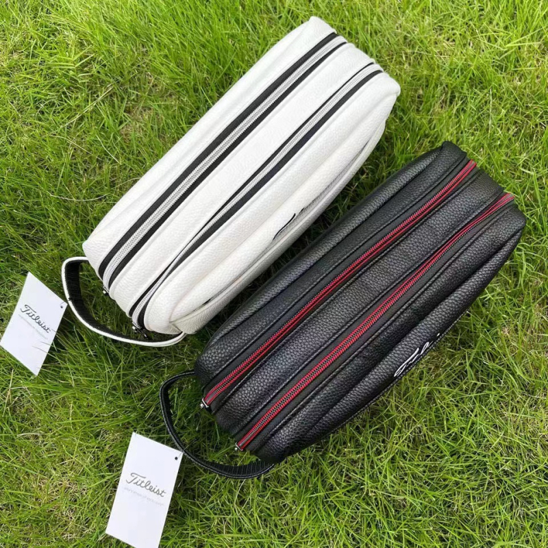 Titleist bőr golf clutch táska, kettős rétegű kialakítás, vízálló, logó nyomtatás, testreszabás elérhető