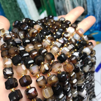 DIY niz perlica s Rubikovim kockom rezanim od prirodnog kristala/poludrago kamenja, Hongshuo, svjež i sladak stil