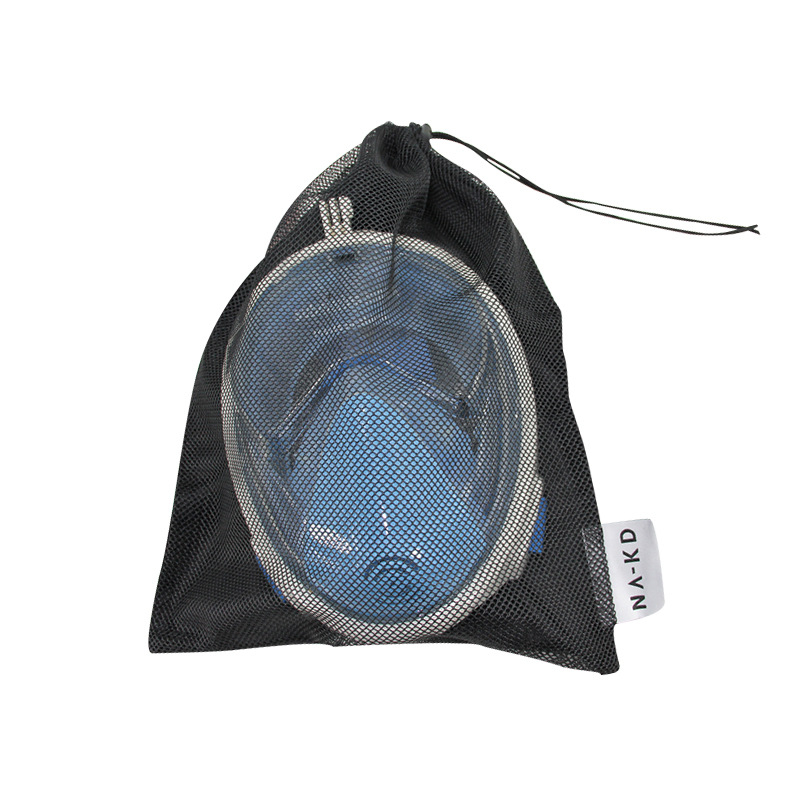 Poliesterinis tinklinis sportinių kamuoliukų laikymo maišelis – surišama virvele, Bundle Pocket stilius, silk screen spausdinimas