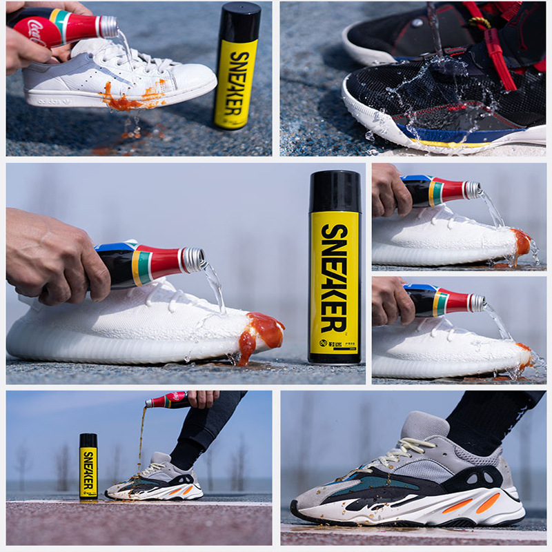 Vandeniui atsparus purškiklis sniego batams ir slidinėjimo drabužiams; vaikų batų ir kojinių valymo purškalas • 300 ml • pakuotė 50 vnt • valymo serija