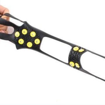 Pretslīdējoši pārsegi kurpēm ledus un sniega apvidiem, saderīgi ar 10-zobu kramponiem, materiāls TPR, 100 komplekti