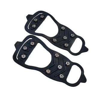 Pretslīdēšanas kurpju pārsegi ar kramponiem, 5-zobu un 8-zobu, PE materiāls, piemērots pārgājieniem un kalnu kāpšanai