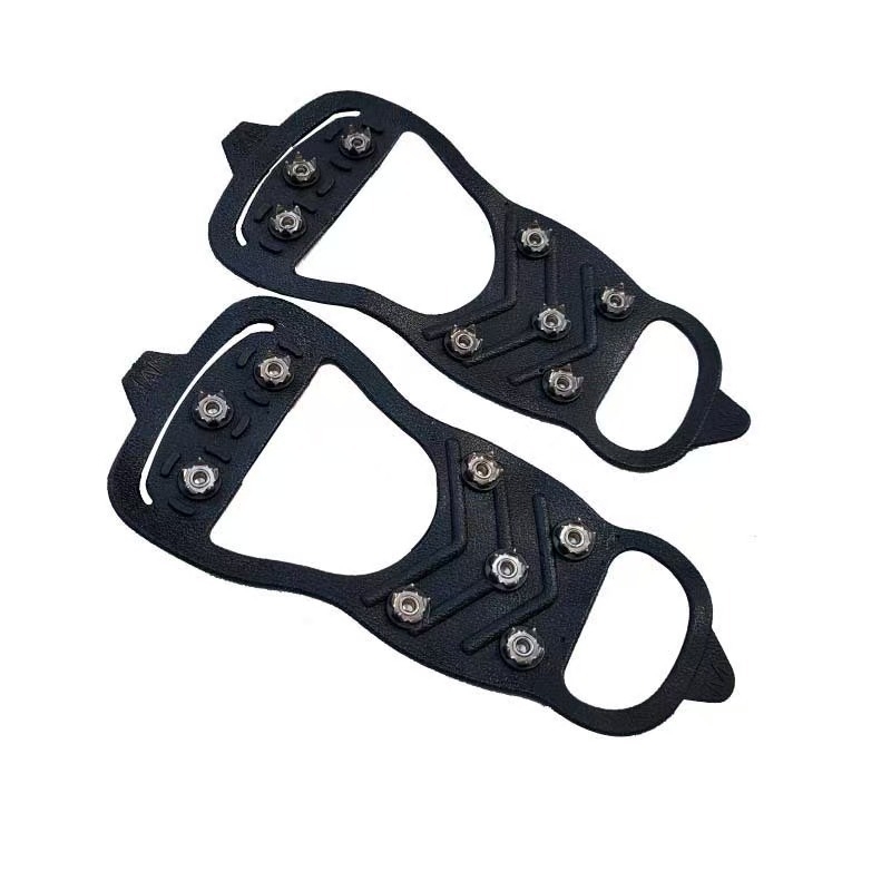 Pretslīdēšanas kurpju pārsegi ar kramponiem, 5-zobu un 8-zobu, PE materiāls, piemērots pārgājieniem un kalnu kāpšanai