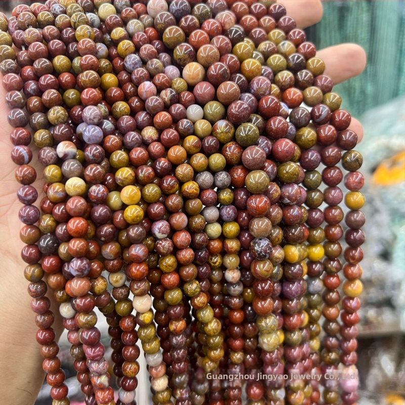 Voľné korálky z achátu, okrúhle korálky, leštené, polotovar, pôvod Guangzhou