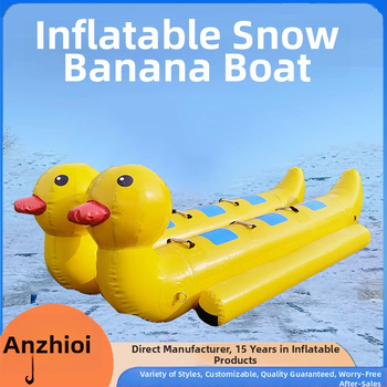 Lumes Duck Banana Boat for Snow – paks PVC konstruktsioon, suusapaat 2–5 inimest, mudel An zhiqi-snow, kohandatav