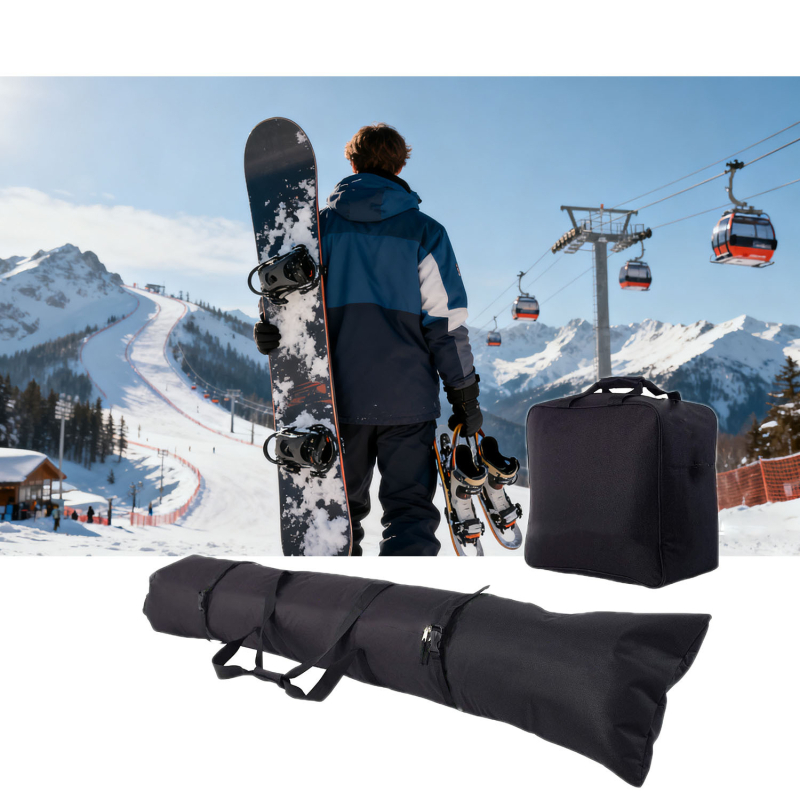 Organizator de depozitare pentru echipament de schi — pentru schi, snowboard și ghete de zăpadă, Oxford, stil modern minimalist, set combinat personalizabil