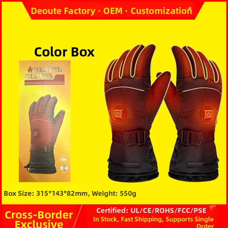 Deoute neilona apkures cimdi ar USB barošanu ziemai, piemēroti braukšanai ar velosipēdu un āra slēpošanai