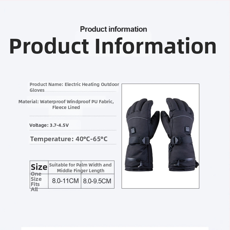 Deoute neilona apkures cimdi ar USB barošanu ziemai, piemēroti braukšanai ar velosipēdu un āra slēpošanai