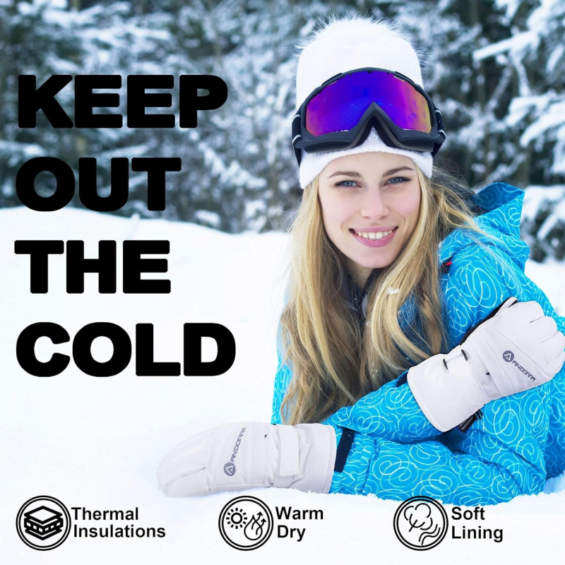 Slidžių pirštinės moterims - suaugusios, poliesteris