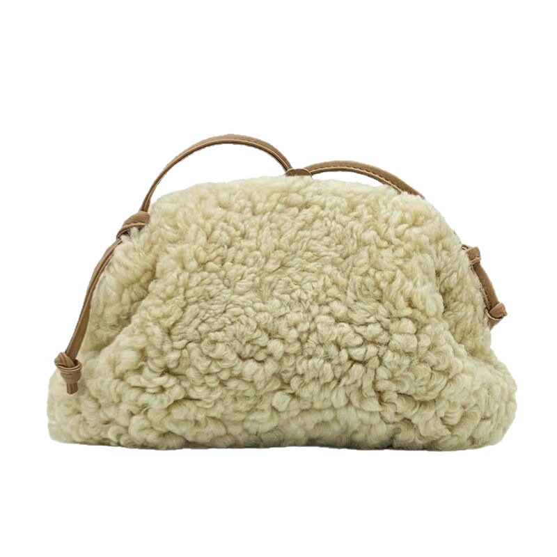 Ženska kožna crossbody torbica - svježeg i sladkog stila, shell oblik, magnetsko zatvaranje, bez podstava, za svakodnevnu upotrebu