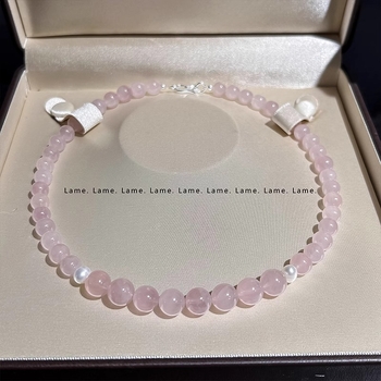 Κολιέ με κρύσταλλο χαλαζία και μαργαριταριών λεπτομέρειες, ασήμι 925, κυκλοφορία άνοιξη 2025