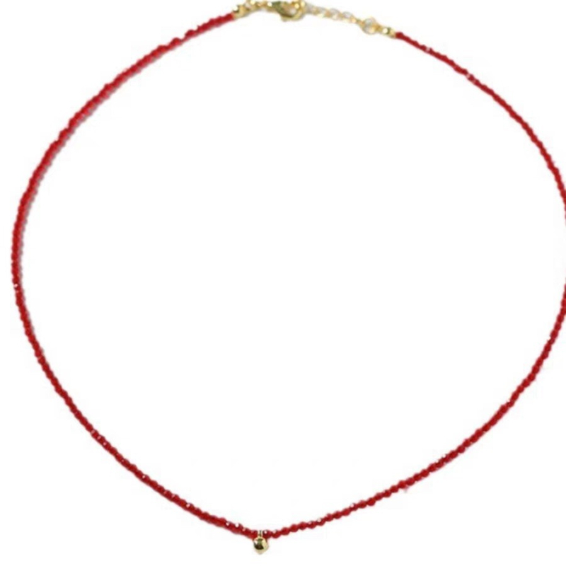 Ogrlica od ahata, ručno izrađena, O-lanac, kristalni privjesak, debljina 2 mm