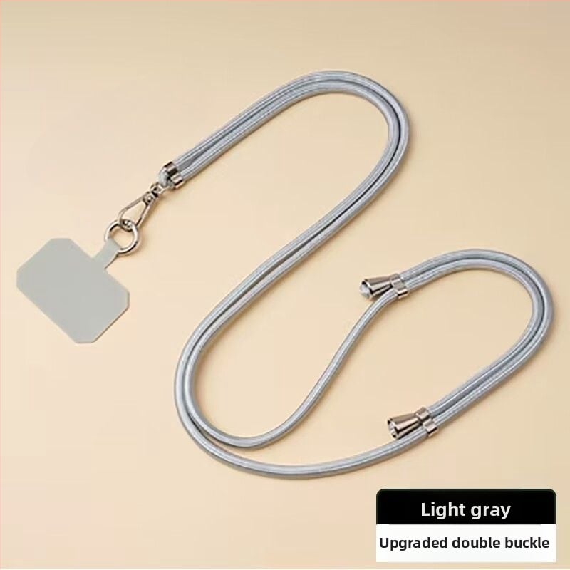 Mobiliojo telefono lanyard su nailoniniu virve ir metalo sagtimi, universalus dizainas
