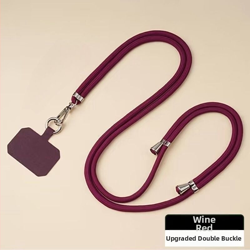 Mobiliojo telefono lanyard su nailoniniu virve ir metalo sagtimi, universalus dizainas