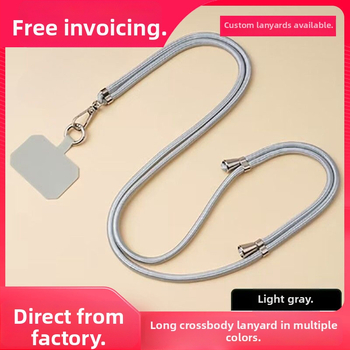 Ланярд за мобилен телефон - плетен нейлонов шнур, унисекс стил, нейлонова връзка, метална катарама