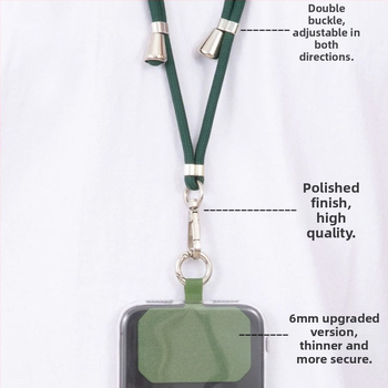 Ланярд за мобилен телефон - плетен нейлонов шнур, унисекс стил, нейлонова връзка, метална катарама