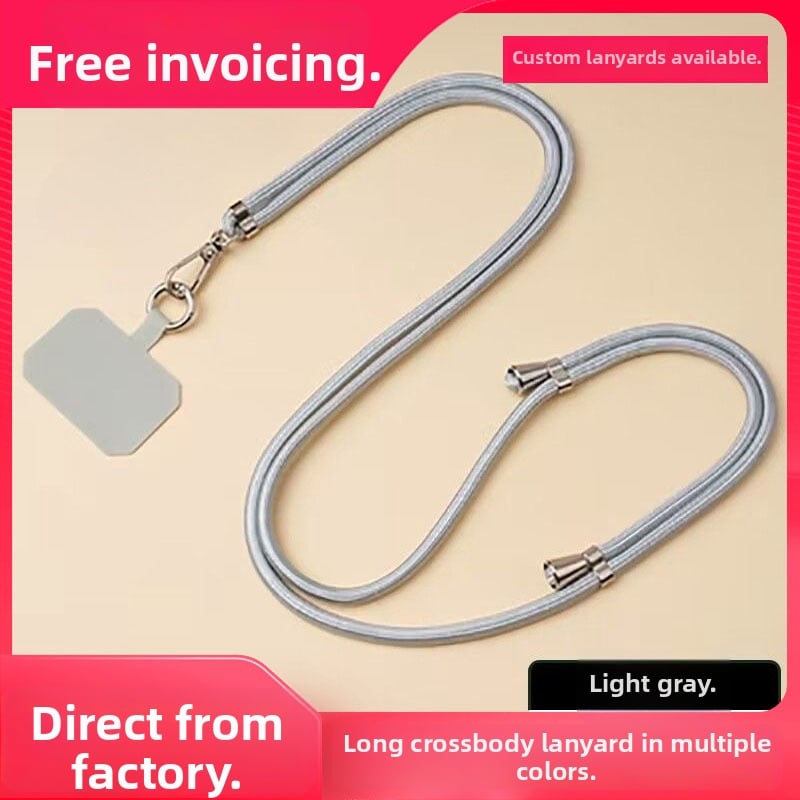 Ланярд за мобилен телефон - плетен нейлонов шнур, унисекс стил, нейлонова връзка, метална катарама