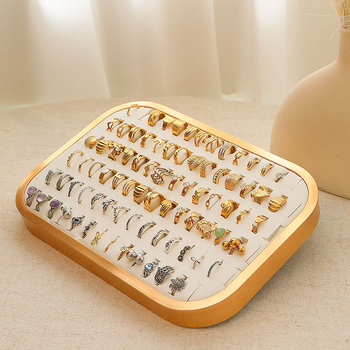 Метална подложка за витрина за бижута, едно парче, скандинавски стил, дизайн с четири ъгъла