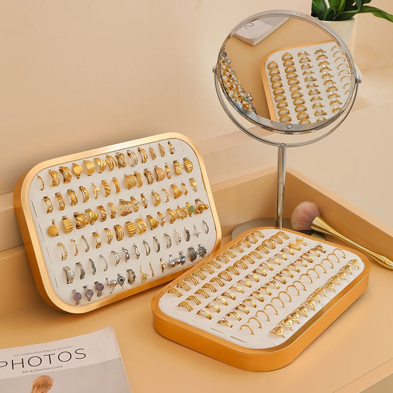 Метална подложка за витрина за бижута, едно парче, скандинавски стил, дизайн с четири ъгъла