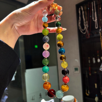 Κολιέ με κρύσταλλο αμέθιστο, χαλκού λεπτομέρειες, στυλ φως πολυτέλεια, συσκευασία δώρου σε κουτί, άνοιξη 2025